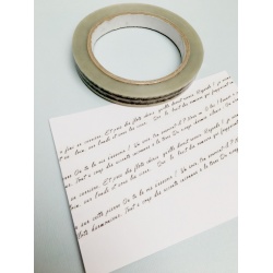 Clear Design Tape - Hand written text in French