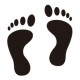 Rubber stamp - Footprints