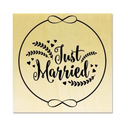 Rubber stamp - Wreath Just Married