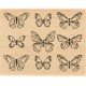 Tampon Bois Florilèges Design - Papillons graphiques