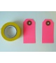 Neon Pink Kraft tags (set of 10)