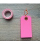 Kraft Tags 95 x 47 mm (set of 10) - Neon Pink